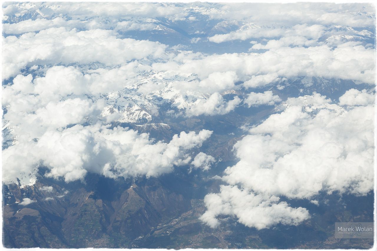 widok z okna samolotu
